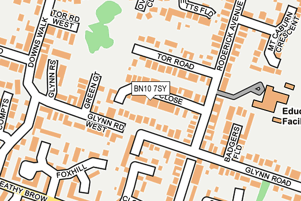 BN10 7SY map - OS OpenMap – Local (Ordnance Survey)