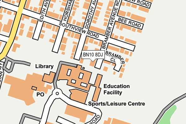 BN10 8DJ map - OS OpenMap – Local (Ordnance Survey) BN10 8DJ map - OS OpenMap – Local (Ordnance Survey)