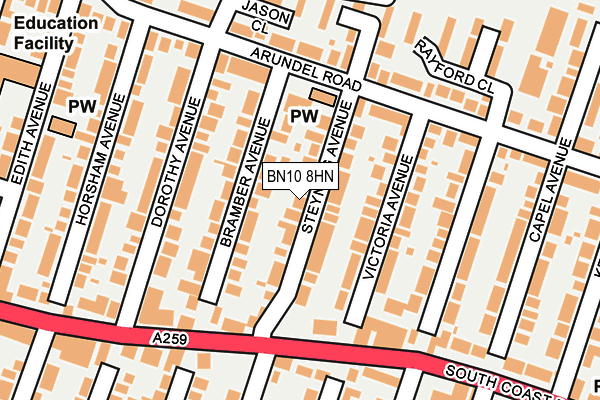 BN10 8HN map - OS OpenMap – Local (Ordnance Survey)