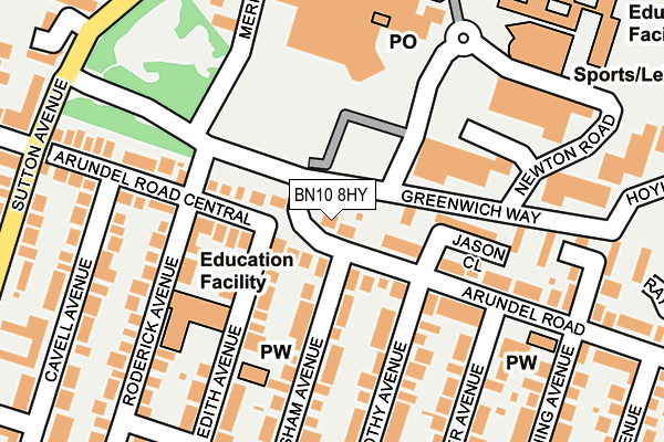 BN10 8HY map - OS OpenMap – Local (Ordnance Survey) BN10 8HY map - OS OpenMap – Local (Ordnance Survey)