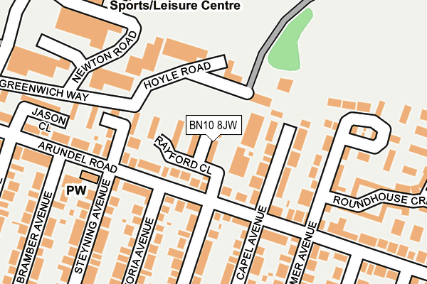 BN10 8JW map - OS OpenMap – Local (Ordnance Survey) BN10 8JW map - OS OpenMap – Local (Ordnance Survey)
