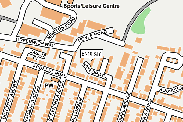 BN10 8JY map - OS OpenMap – Local (Ordnance Survey)