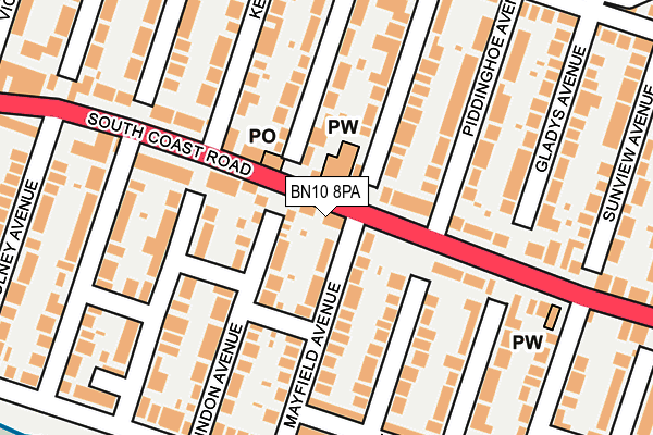 BN10 8PA map - OS OpenMap – Local (Ordnance Survey) BN10 8PA map - OS OpenMap – Local (Ordnance Survey)