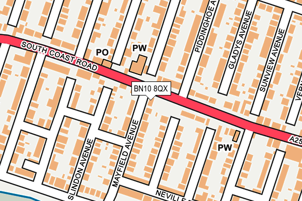 BN10 8QX map - OS OpenMap – Local (Ordnance Survey) BN10 8QX map - OS OpenMap – Local (Ordnance Survey)