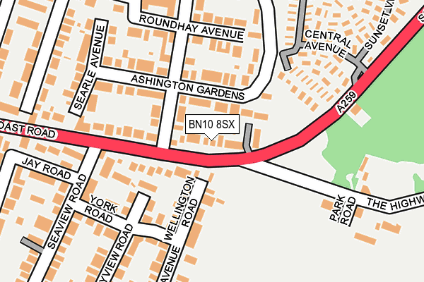 BN10 8SX map - OS OpenMap – Local (Ordnance Survey) BN10 8SX map - OS OpenMap – Local (Ordnance Survey)
