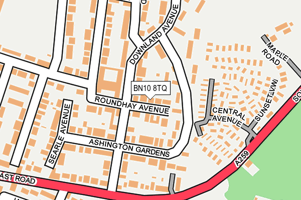 BN10 8TQ map - OS OpenMap – Local (Ordnance Survey) BN10 8TQ map - OS OpenMap – Local (Ordnance Survey)