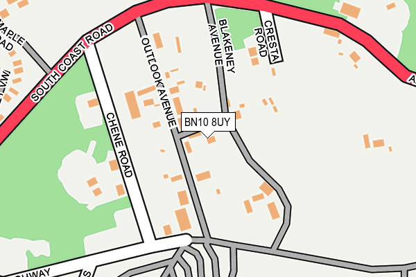 BN10 8UY map - OS OpenMap – Local (Ordnance Survey) BN10 8UY map - OS OpenMap – Local (Ordnance Survey)