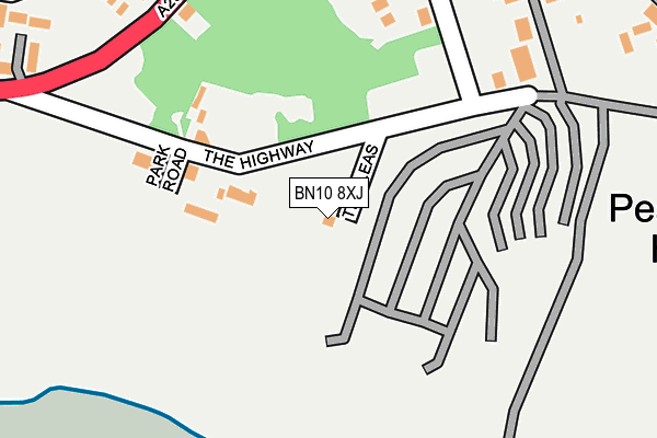 BN10 8XJ map - OS OpenMap – Local (Ordnance Survey)