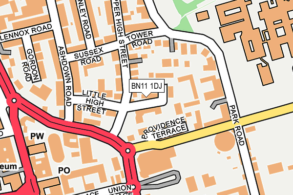BN11 1DJ map - OS OpenMap – Local (Ordnance Survey) BN11 1DJ map - OS OpenMap – Local (Ordnance Survey)