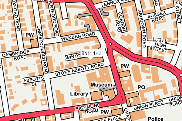 BN11 1HJ map - OS OpenMap – Local (Ordnance Survey) BN11 1HJ map - OS OpenMap – Local (Ordnance Survey)
