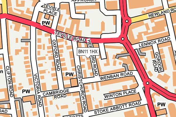 BN11 1HX map - OS OpenMap – Local (Ordnance Survey) BN11 1HX map - OS OpenMap – Local (Ordnance Survey)