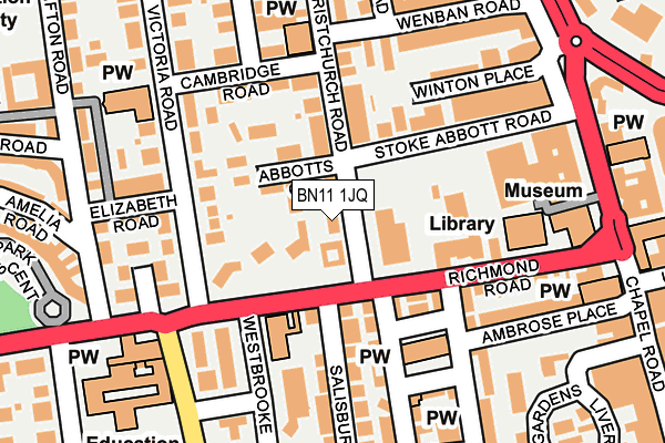 BN11 1JQ map - OS OpenMap – Local (Ordnance Survey) BN11 1JQ map - OS OpenMap – Local (Ordnance Survey)