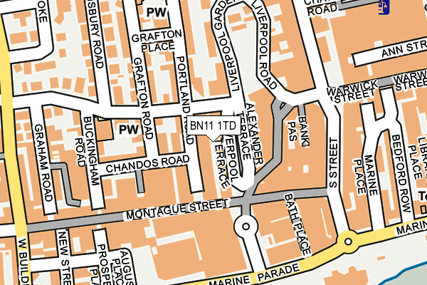 BN11 1TD map - OS OpenMap – Local (Ordnance Survey) BN11 1TD map - OS OpenMap – Local (Ordnance Survey)