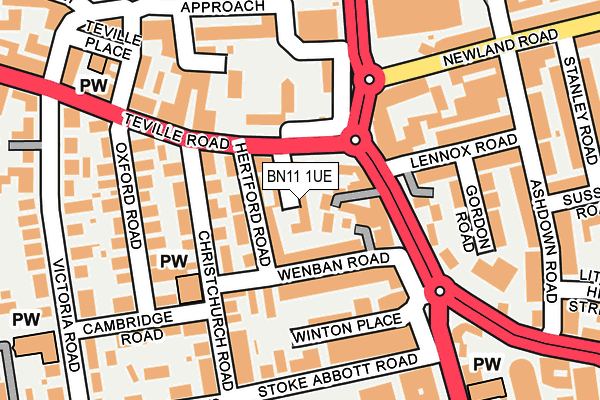BN11 1UE map - OS OpenMap – Local (Ordnance Survey) BN11 1UE map - OS OpenMap – Local (Ordnance Survey)