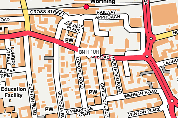 BN11 1UH map - OS OpenMap – Local (Ordnance Survey) BN11 1UH map - OS OpenMap – Local (Ordnance Survey)