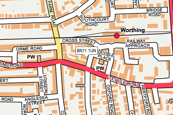 BN11 1UN map - OS OpenMap – Local (Ordnance Survey) BN11 1UN map - OS OpenMap – Local (Ordnance Survey)