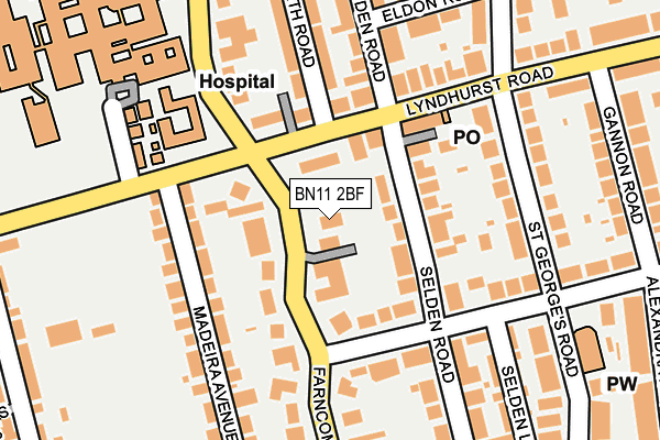 BN11 2BF map - OS OpenMap – Local (Ordnance Survey) BN11 2BF map - OS OpenMap – Local (Ordnance Survey)