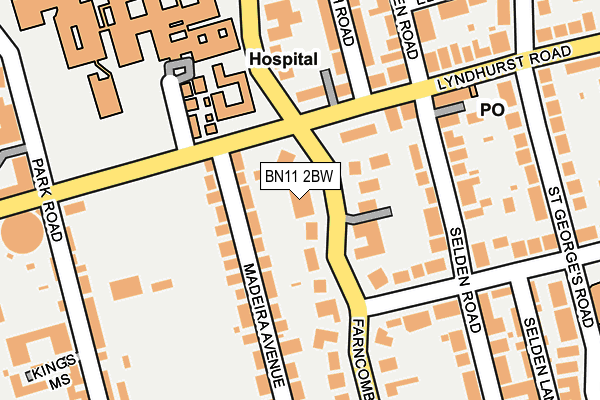 BN11 2BW map - OS OpenMap – Local (Ordnance Survey) BN11 2BW map - OS OpenMap – Local (Ordnance Survey)