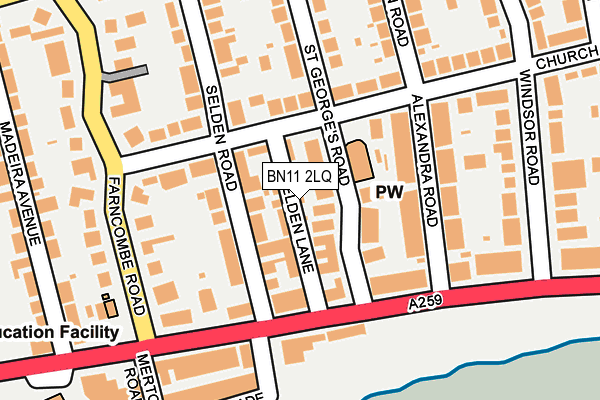 BN11 2LQ map - OS OpenMap – Local (Ordnance Survey) BN11 2LQ map - OS OpenMap – Local (Ordnance Survey)