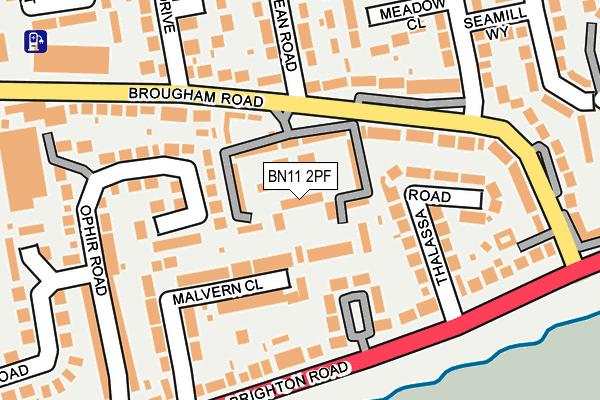 BN11 2PF map - OS OpenMap – Local (Ordnance Survey) BN11 2PF map - OS OpenMap – Local (Ordnance Survey)