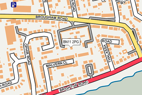 BN11 2PG map - OS OpenMap – Local (Ordnance Survey) BN11 2PG map - OS OpenMap – Local (Ordnance Survey)