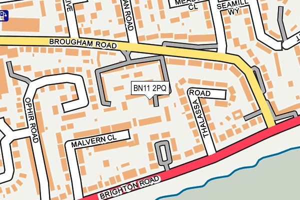 BN11 2PQ map - OS OpenMap – Local (Ordnance Survey) BN11 2PQ map - OS OpenMap – Local (Ordnance Survey)