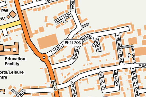 BN11 2QN map - OS OpenMap – Local (Ordnance Survey) BN11 2QN map - OS OpenMap – Local (Ordnance Survey)