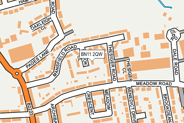 BN11 2QW map - OS OpenMap – Local (Ordnance Survey) BN11 2QW map - OS OpenMap – Local (Ordnance Survey)