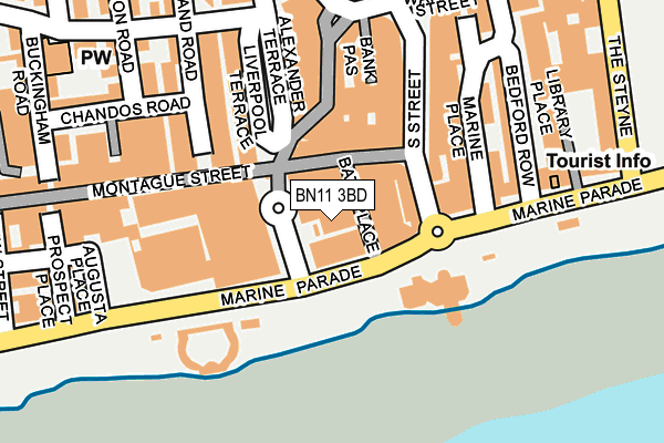 BN11 3BD map - OS OpenMap – Local (Ordnance Survey)