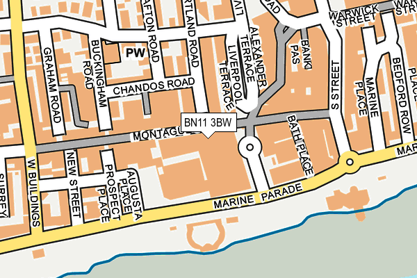 BN11 3BW map - OS OpenMap – Local (Ordnance Survey) BN11 3BW map - OS OpenMap – Local (Ordnance Survey)