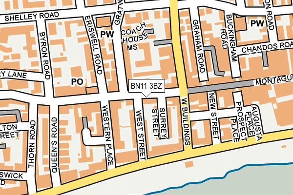BN11 3BZ map - OS OpenMap – Local (Ordnance Survey) BN11 3BZ map - OS OpenMap – Local (Ordnance Survey)