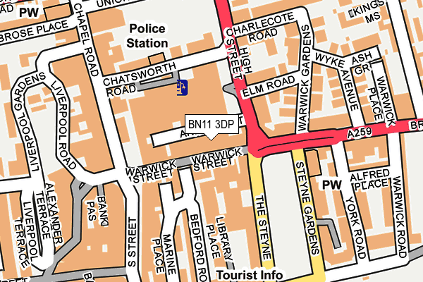 BN11 3DP map - OS OpenMap – Local (Ordnance Survey) BN11 3DP map - OS OpenMap – Local (Ordnance Survey)