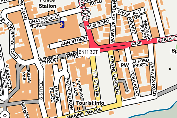 BN11 3DT map - OS OpenMap – Local (Ordnance Survey) BN11 3DT map - OS OpenMap – Local (Ordnance Survey)