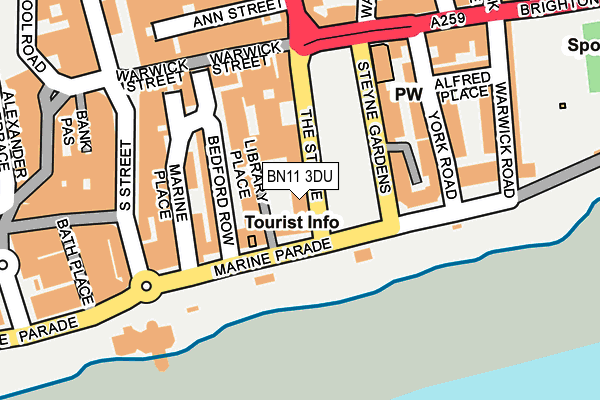 BN11 3DU map - OS OpenMap – Local (Ordnance Survey) BN11 3DU map - OS OpenMap – Local (Ordnance Survey)