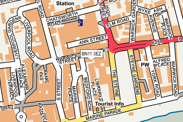 BN11 3EZ map - OS OpenMap – Local (Ordnance Survey) BN11 3EZ map - OS OpenMap – Local (Ordnance Survey)