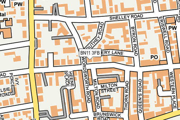 BN11 3FB map - OS OpenMap – Local (Ordnance Survey) BN11 3FB map - OS OpenMap – Local (Ordnance Survey)