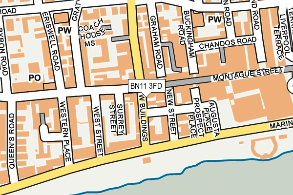BN11 3FD map - OS OpenMap – Local (Ordnance Survey) BN11 3FD map - OS OpenMap – Local (Ordnance Survey)