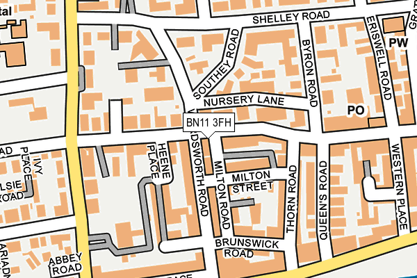 BN11 3FH map - OS OpenMap – Local (Ordnance Survey) BN11 3FH map - OS OpenMap – Local (Ordnance Survey)