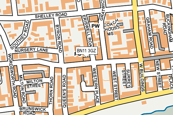 BN11 3GZ map - OS OpenMap – Local (Ordnance Survey) BN11 3GZ map - OS OpenMap – Local (Ordnance Survey)