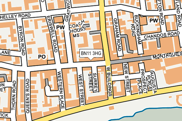 BN11 3HG map - OS OpenMap – Local (Ordnance Survey) BN11 3HG map - OS OpenMap – Local (Ordnance Survey)