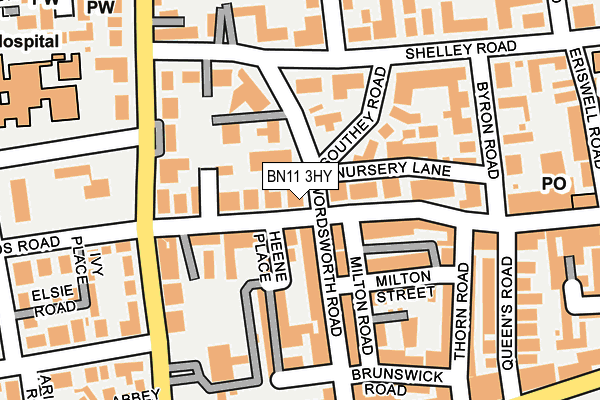 BN11 3HY map - OS OpenMap – Local (Ordnance Survey) BN11 3HY map - OS OpenMap – Local (Ordnance Survey)