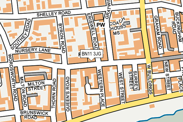 BN11 3JG map - OS OpenMap – Local (Ordnance Survey) BN11 3JG map - OS OpenMap – Local (Ordnance Survey)