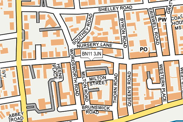 BN11 3JN map - OS OpenMap – Local (Ordnance Survey) BN11 3JN map - OS OpenMap – Local (Ordnance Survey)