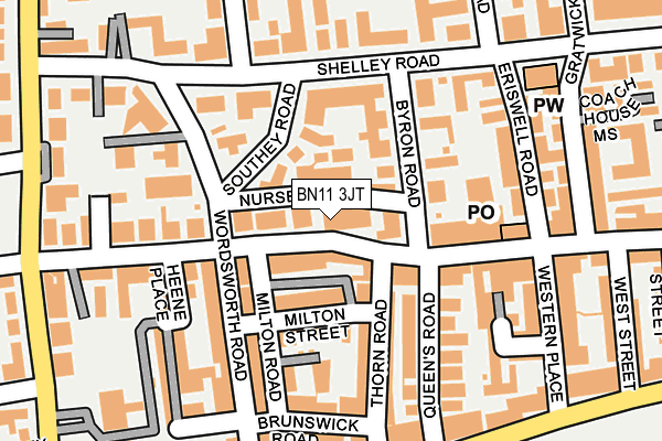 BN11 3JT map - OS OpenMap – Local (Ordnance Survey) BN11 3JT map - OS OpenMap – Local (Ordnance Survey)