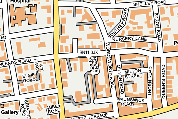 BN11 3JX map - OS OpenMap – Local (Ordnance Survey) BN11 3JX map - OS OpenMap – Local (Ordnance Survey)