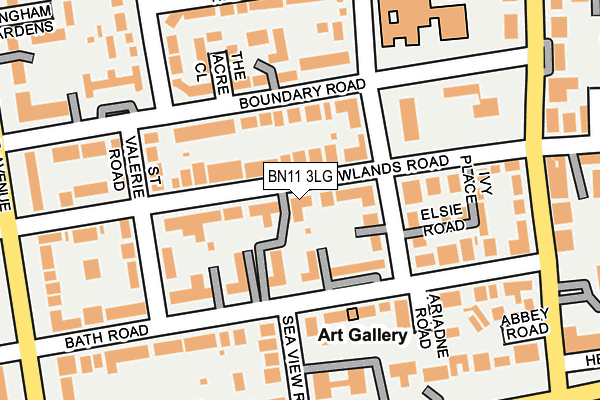 BN11 3LG map - OS OpenMap – Local (Ordnance Survey) BN11 3LG map - OS OpenMap – Local (Ordnance Survey)