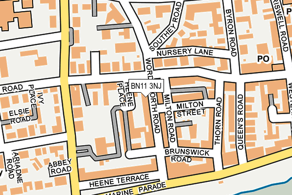 BN11 3NJ map - OS OpenMap – Local (Ordnance Survey) BN11 3NJ map - OS OpenMap – Local (Ordnance Survey)
