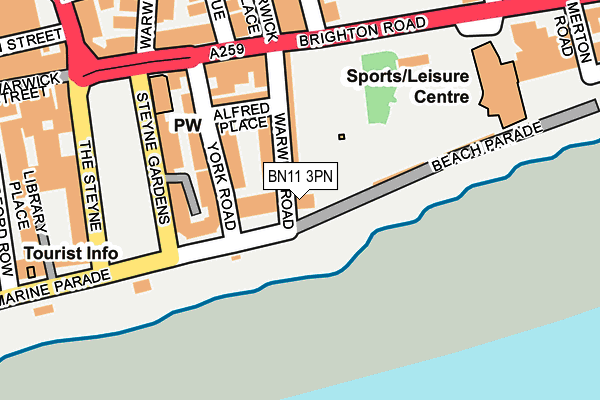 BN11 3PN map - OS OpenMap – Local (Ordnance Survey) BN11 3PN map - OS OpenMap – Local (Ordnance Survey)