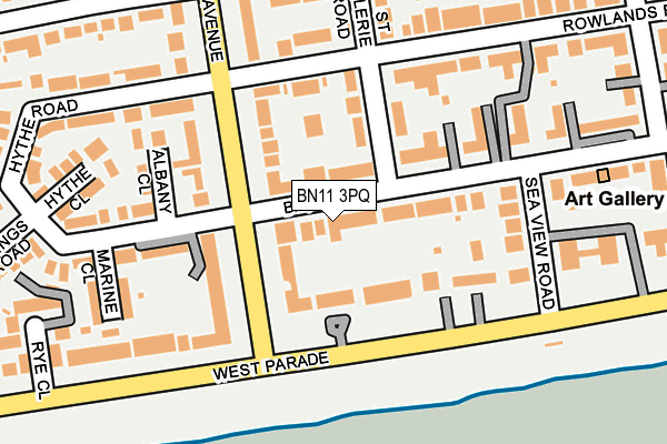 BN11 3PQ map - OS OpenMap – Local (Ordnance Survey) BN11 3PQ map - OS OpenMap – Local (Ordnance Survey)