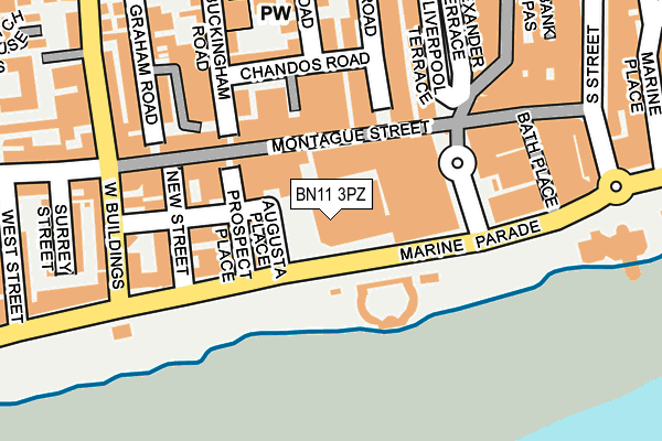 BN11 3PZ map - OS OpenMap – Local (Ordnance Survey) BN11 3PZ map - OS OpenMap – Local (Ordnance Survey)